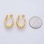 18K Gold Filled Twisted Hoop Earrings