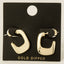 Gold Dipped Thick Squared Hoop Earrings