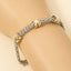 Gold Plated Two Tone Magnetic Clasp Bracelet