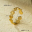 Ocean Starfish Shell Stainless Steel Ring_CWMM12421