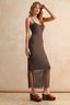 D3519   NET PATTERN ON BOTTOM KNITTED DRESS