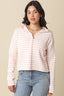 Elina Striped Collar Knit Top