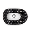 Flat Round Hair Clip | Large | Jet Black Quilted