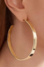 18K Gold Plated Waterproof Stainless Steel Hoop Earrings - 7197