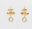 Gold Geometric Pearl Earrings
