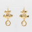 Gold Geometric Pearl Earrings