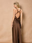 Satin Twisted Strap Maxi
