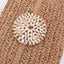 Faux Straw Multi Shell Front Flap Clutch
