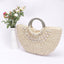 Faux Straw Shell Embellished Bag