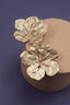 Gold Hibiscus Earrings