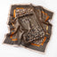 Vintage Letter Print Satin Square Scarf for Women_CWASC0809