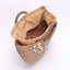 Faux Straw Shell Embellished Bag