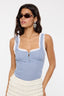 Gingham Eyelet Bodysuit