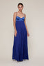 ELEGANT SILKY SLEEVELESS BRA TOP MAXI DRESS