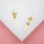 18K Gold Filled Cross Stud Dangle Earrings