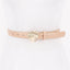 Faux Leather Metal Shell Buckle Belt