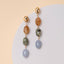 Dangle 3 Tier Stone Earrings