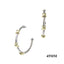 Silver Wired Gold Xs Hoop Earring
