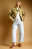 Blue Striped Barrel Leg Pants