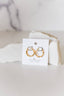Beaded Hoop Earrings 18k Gold Plated