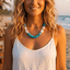 Beaded Turquoise & Pearl Necklace - Hallelu Clothing Boutique