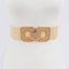 Beige Stretch Belt with Gold Buckle - Hallelu Clothing Boutique