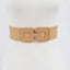 Beige Stretch Belt with Gold Buckle - Hallelu Clothing Boutique