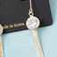 Bezel CZ Snake Chain Fringe Drop Earrings - Hallelu Clothing Boutique