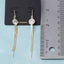 Bezel CZ Snake Chain Fringe Drop Earrings - Hallelu Clothing Boutique