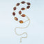 Amber Tone Bezel Set Oval Stone Chain Belt