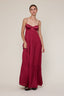 ELEGANT SILKY SLEEVELESS BRA TOP MAXI DRESS