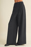 Black Wrap Waist Wide Leg Pants - Hallelu Clothing Boutique