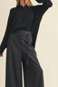 Black Wrap Waist Wide Leg Pants - Hallelu Clothing Boutique