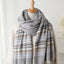 Blue Checkered Tassel Scarf - Hallelu Clothing Boutique