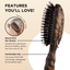 Boar Brush | Full Size | Tortoise - Hallelu Clothing Boutique
