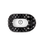 Flat Round Hair Clip | Medium | Jet Black Quilted