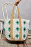 Floral Cotton Weave Tote Bag