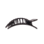 Flat Rectangle Hair Clip | Medium | Jet Black Quilted