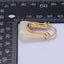 14K Gold Filled Clear Hoop Earrings