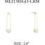 Gold Stud Loop Chain Earrings