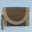 Half Moon Flap Woven Straw Clutch Bag