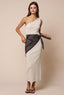 One Shoulder Maxi Dress W/ Waist Tie Scarf