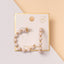 Gold Dipped Marble Beaded Earrings