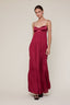 ELEGANT SILKY SLEEVELESS BRA TOP MAXI DRESS