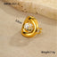 Ocean Starfish Shell Stainless Steel Ring_CWMM12421
