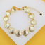 18K Gold Filled Beach Sea Shells Charm Bracelet