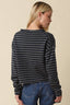 Elina Striped Collar Knit Top