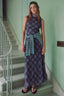 Carole Plaid Mesh Maxi Dress - Hallelu Clothing Boutique