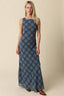 Carole Plaid Mesh Maxi Dress - Hallelu Clothing Boutique