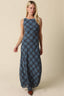 Carole Plaid Mesh Maxi Dress - Hallelu Clothing Boutique
